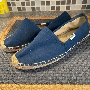 Soludos blue slip on espadrilles size 9